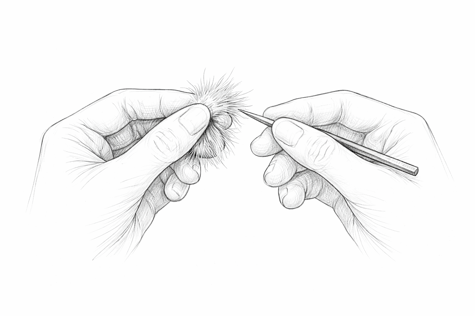 ruční výroba šperku ze srsti